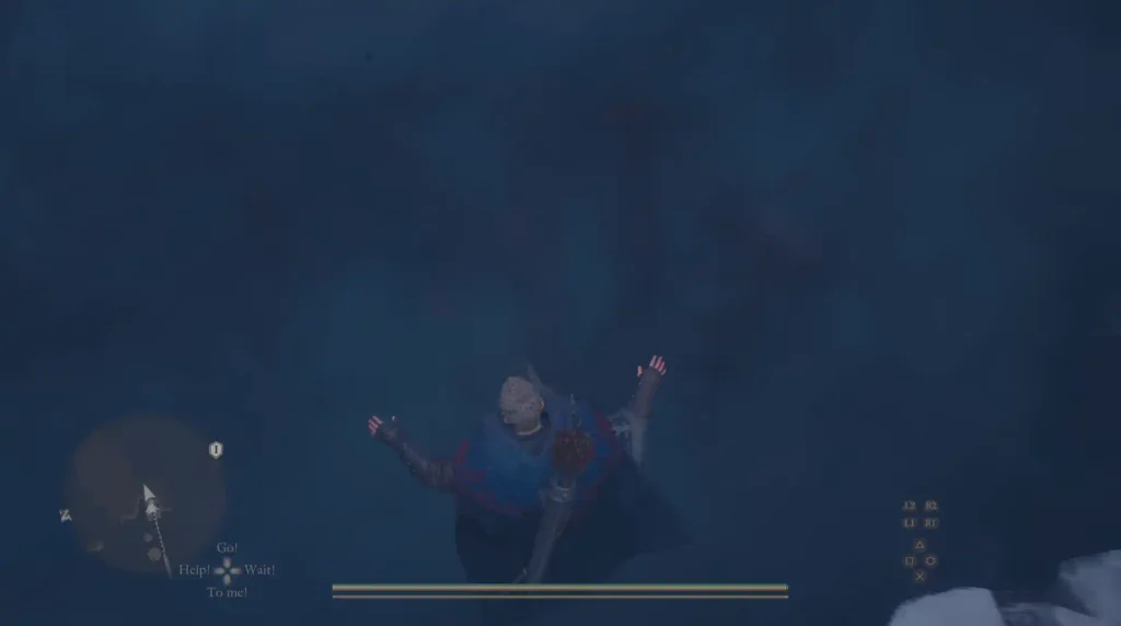 DD2 Dark Arisen Arisen jumps off into Niflhel Depth