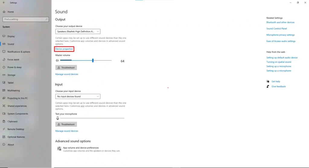 Disable Spatial Sound on PC - Step 1