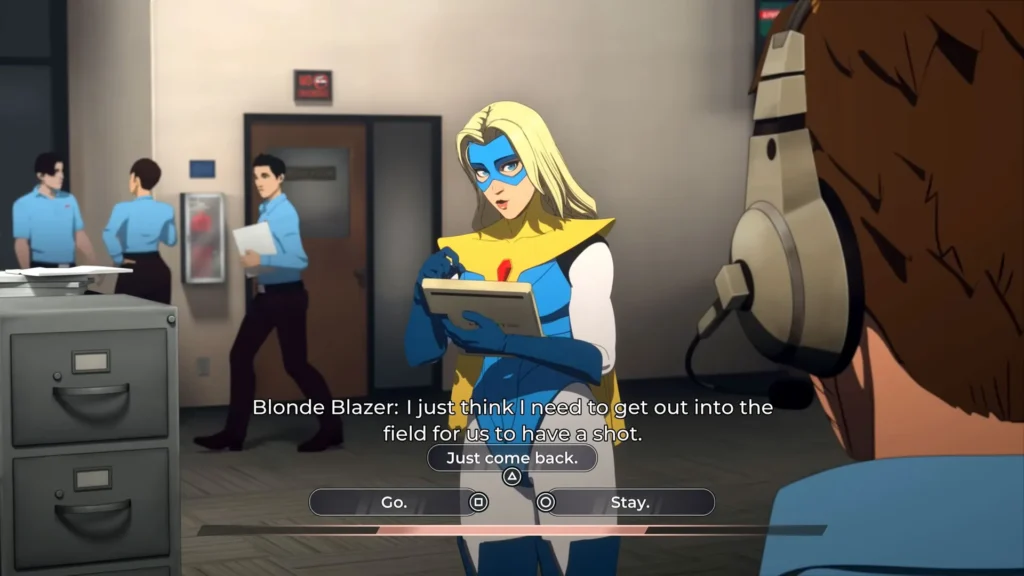 Dispatch Episode 8 Blonde Blazer wants to head out into the field