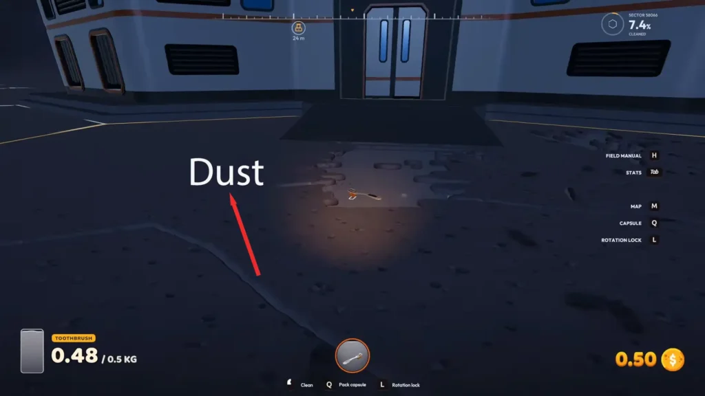 Dust in Moon Sweepers