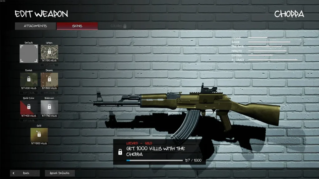 Edit weapon in Hood Warfare 2