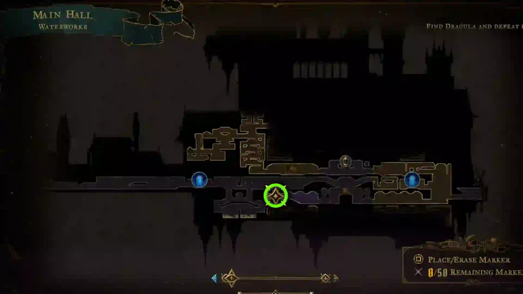 Eleanor's location in the main hall