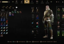 Geralt wearing the basic tier of the Griffin gear
