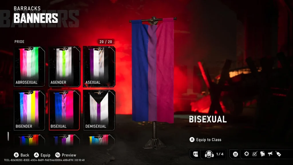 Gears of War E-Day Pride flags and LGBTQ+ emblems in multiplayer customization