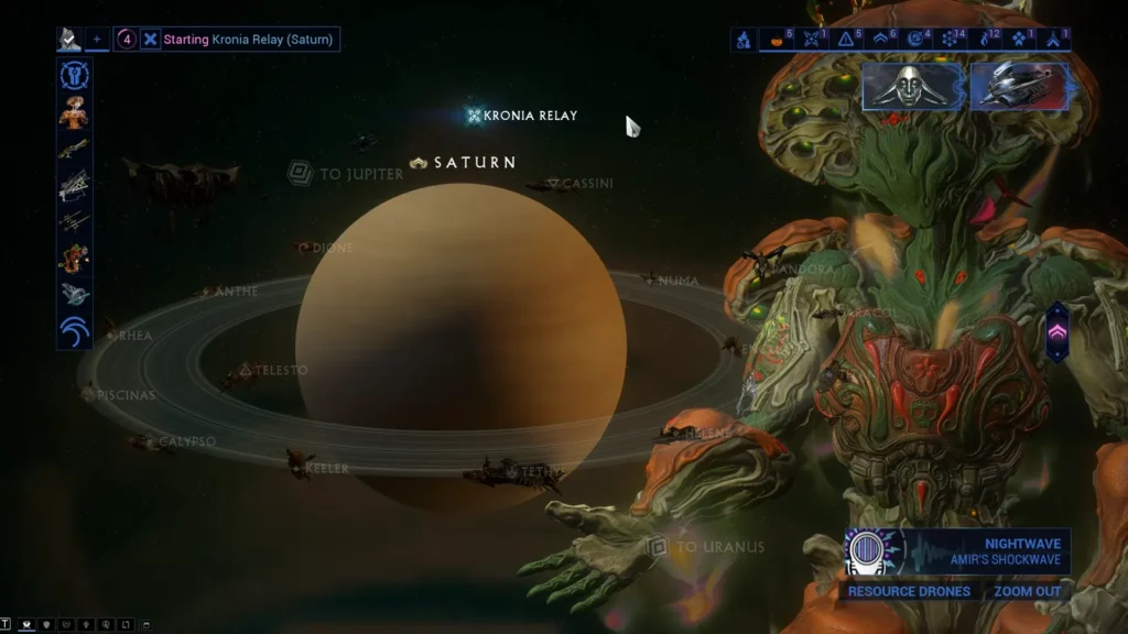 Going to Kronia Relay in Tau Prologue Vessel Quest