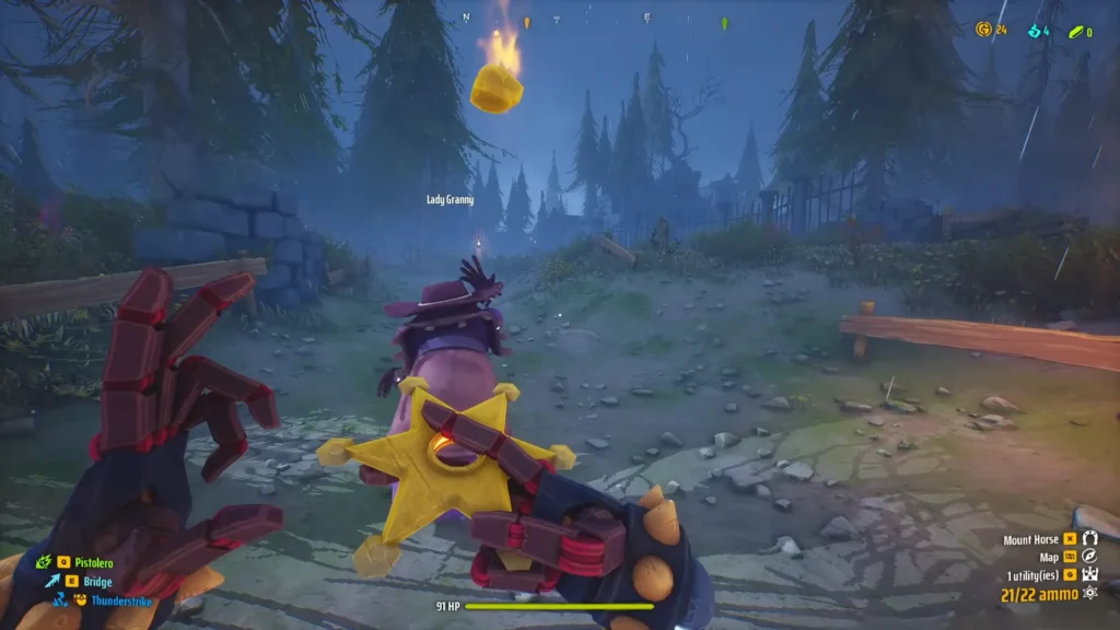 Granny throwing some gold in the first quest