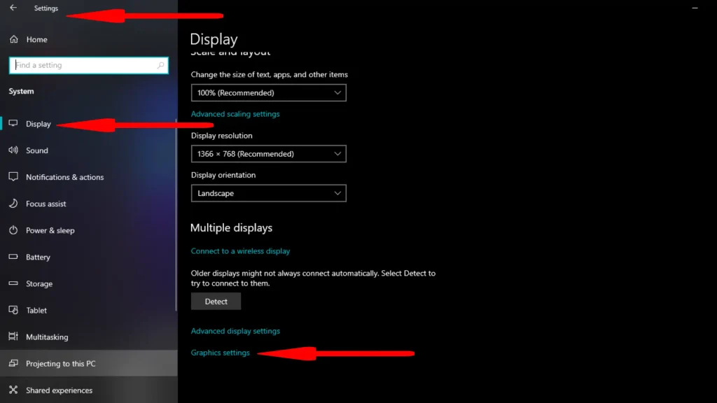 Graphic settings