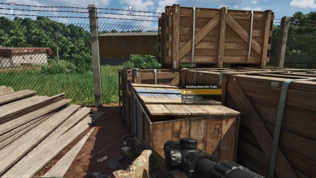 Plastics inside the blue-striped crate