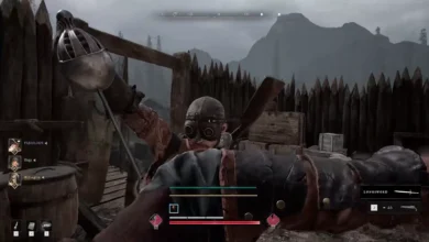 HUNGER player character fighting another player in melee combat
