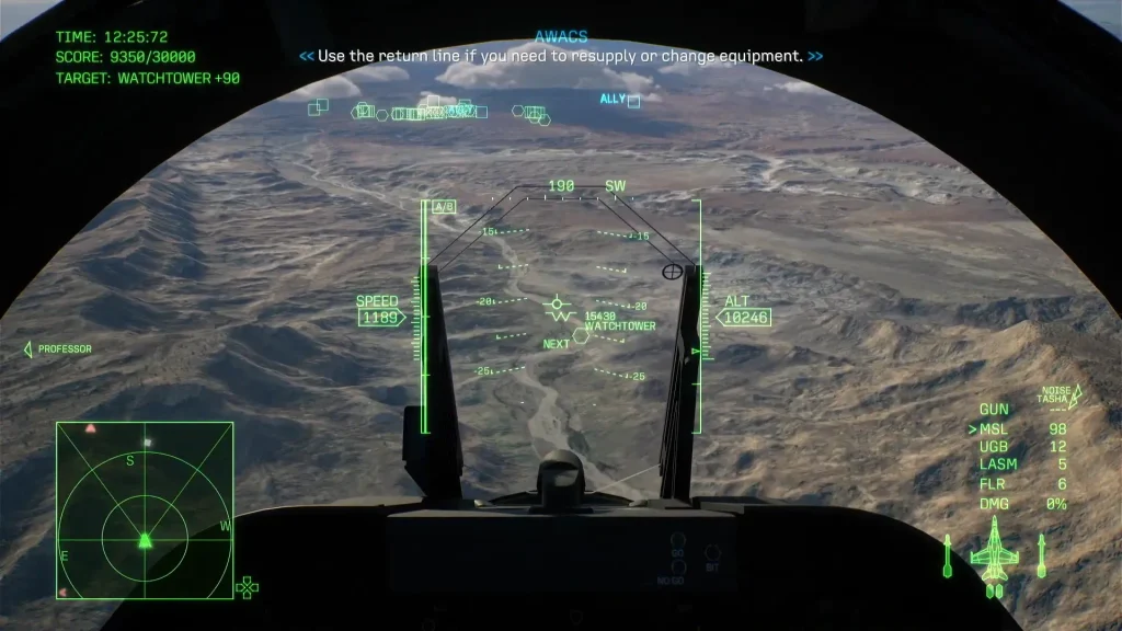 How to Use the Return Line in Ace Combat 8