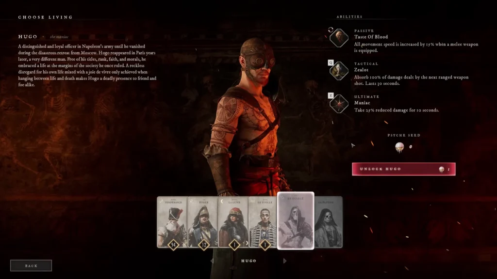 Hugo Character in HUNGER