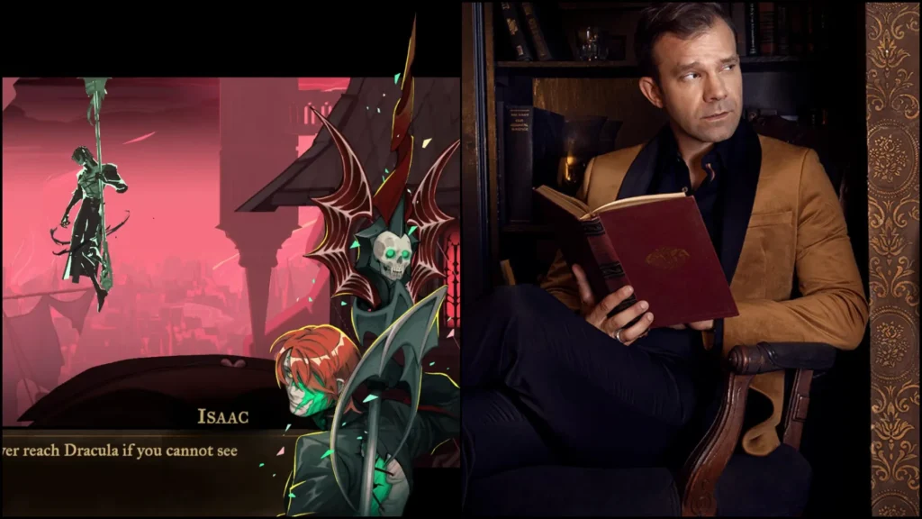 Isaac the devil forgemaster in Castlevania Belmont's Curse, voiced by Liam O'Brien