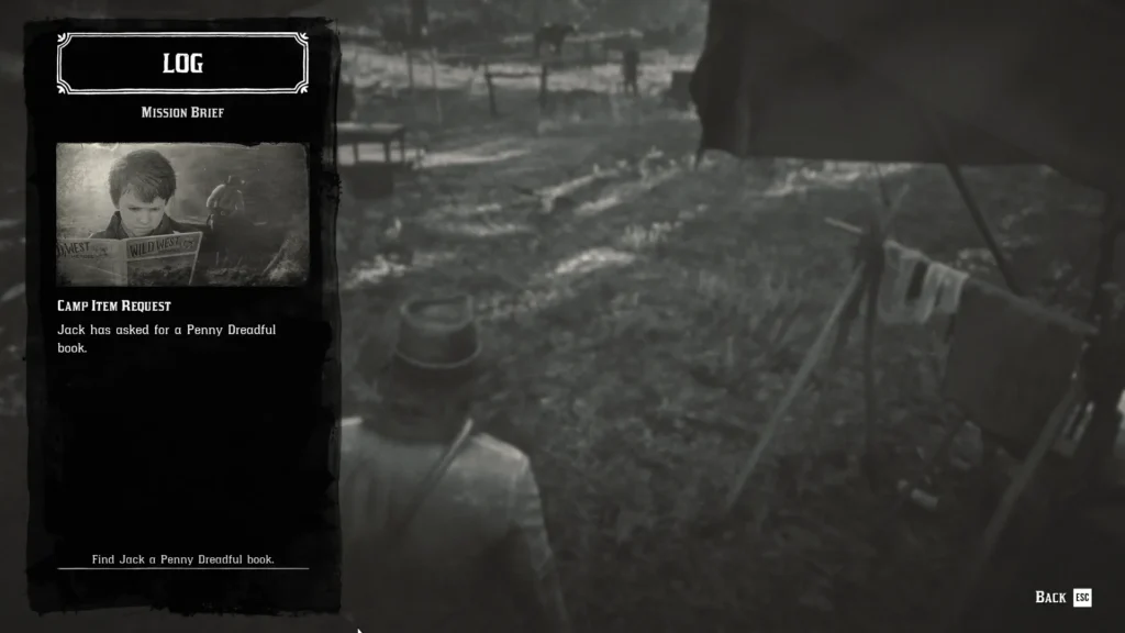 Jack Marston talking about his lost storybook during A Fisher of Men mission in RDR2
