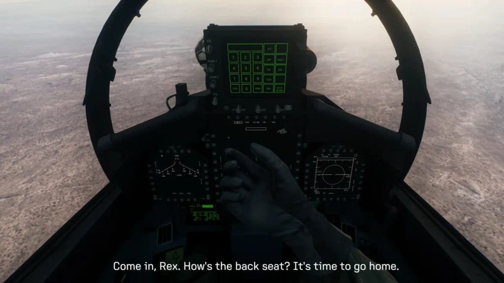 Jan Cope and Rex final scene in Ace Combat 8 ending