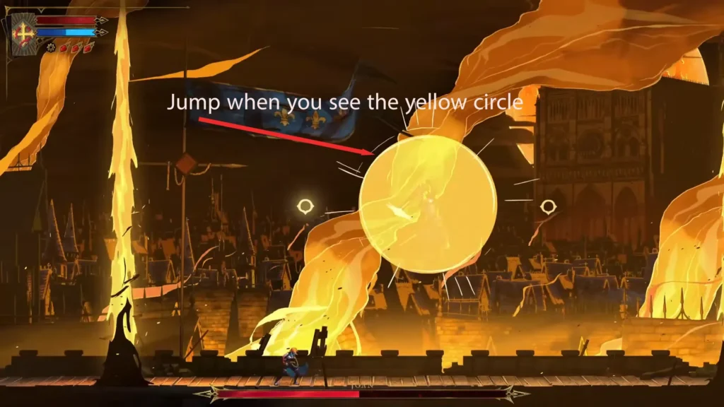 Jump when you see the yellow circle