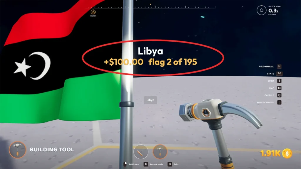 Libya flag in Moon Sweepers