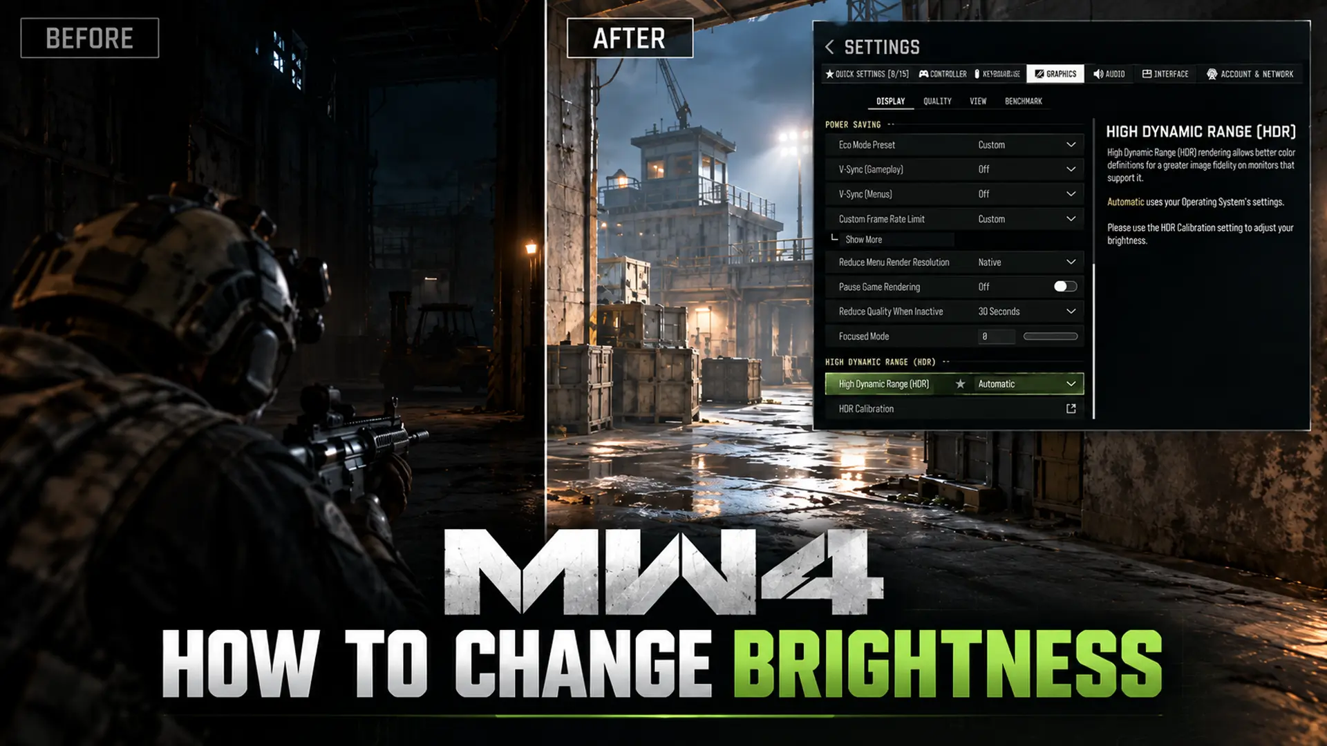 MW4 How to Change Brightness