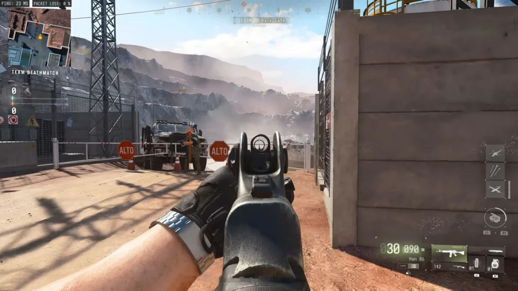 MW4 rotational aim assist test at 10 meters