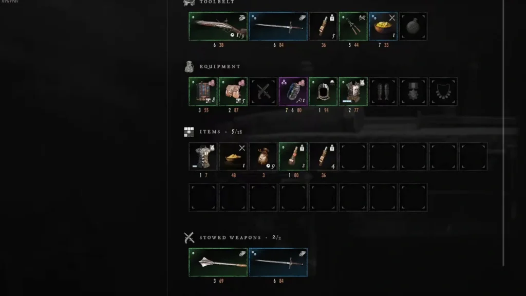 Melee Weapons in HUNGER