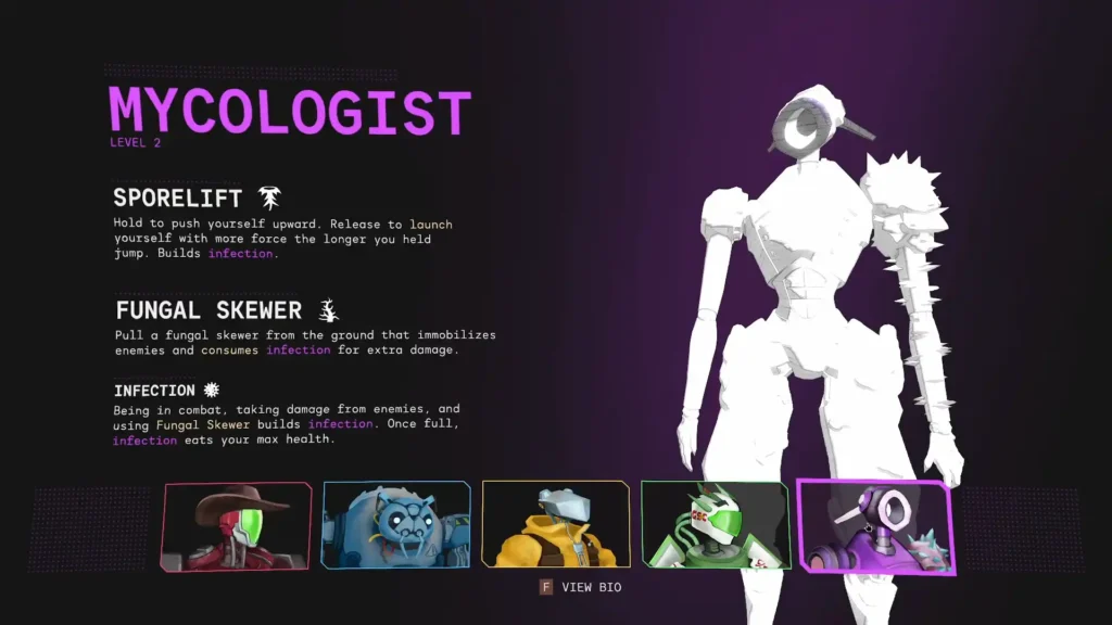 Mycopunk Mycologist all her abilities explained in the game
