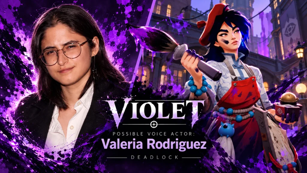 Overwatch Venture voice actor Valeria Rodriguez alongside Violet from Deadlock in a voice actor comparison