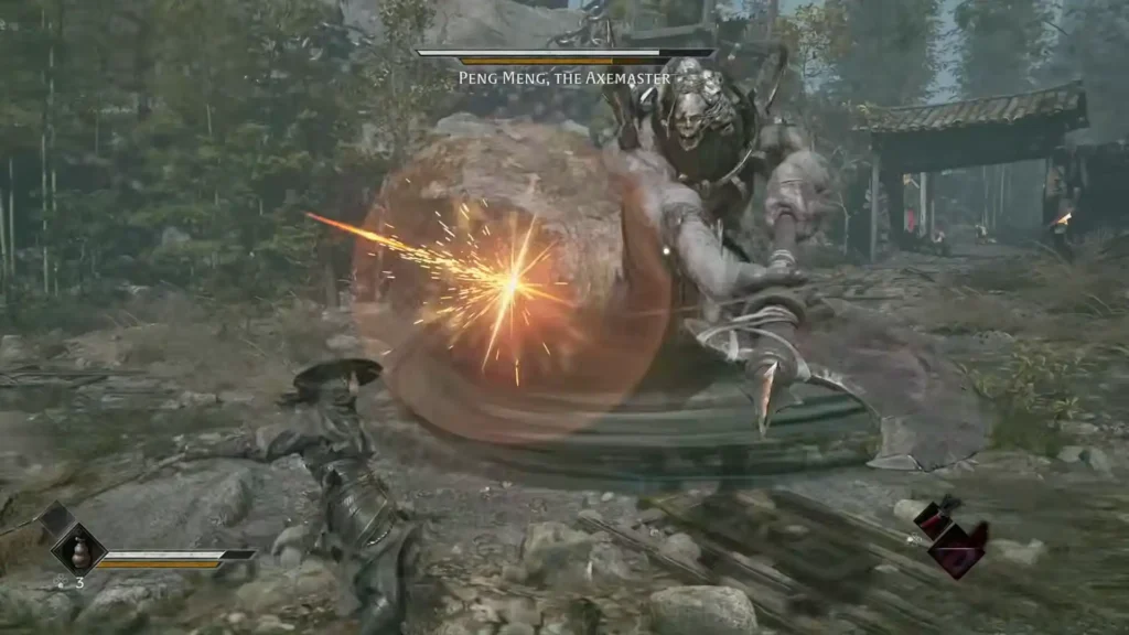 Soul parries Peng Meng's regular attack