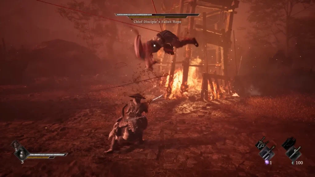 Soul fighting an enemy