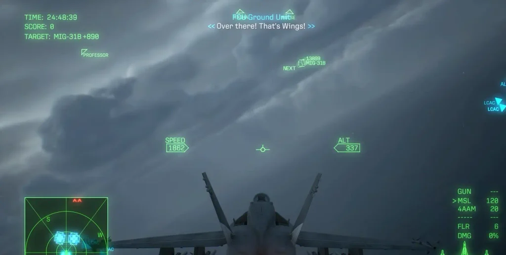 Playing Mission 5 in Ace Combat 8