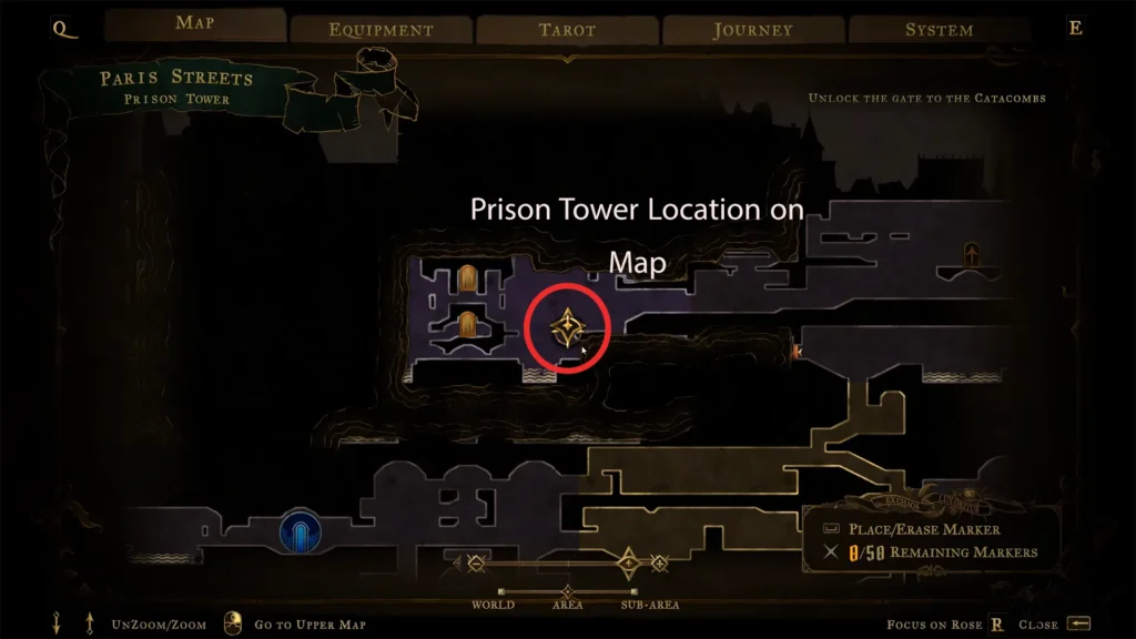 Prison Tower location on Map Castlevenia Belmont Curse