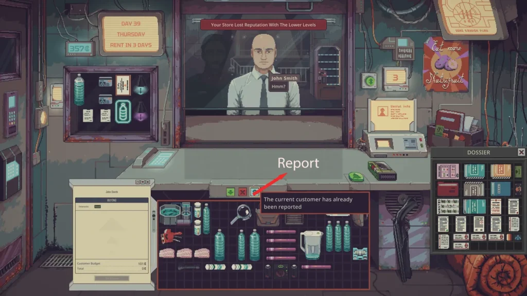 Report button in Probably Stolen