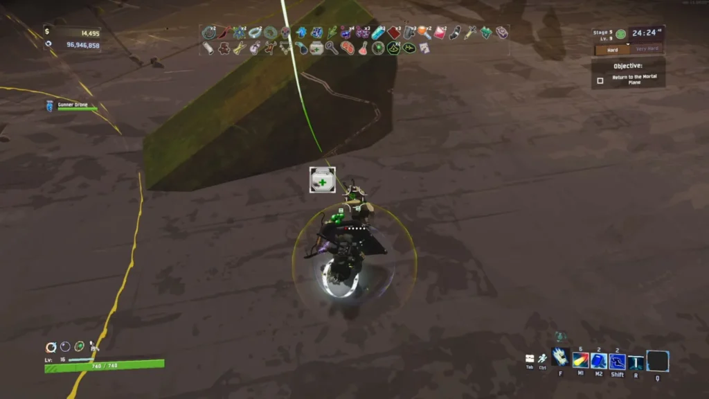 Risk of Rain 2 Acolyte lies on the ground