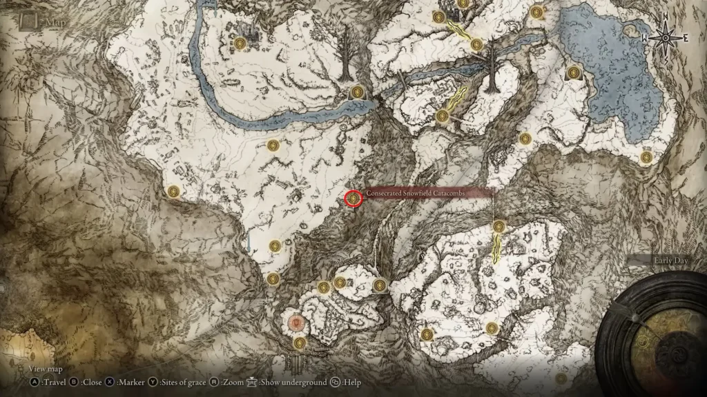 Rotten Gravekeeper on the map