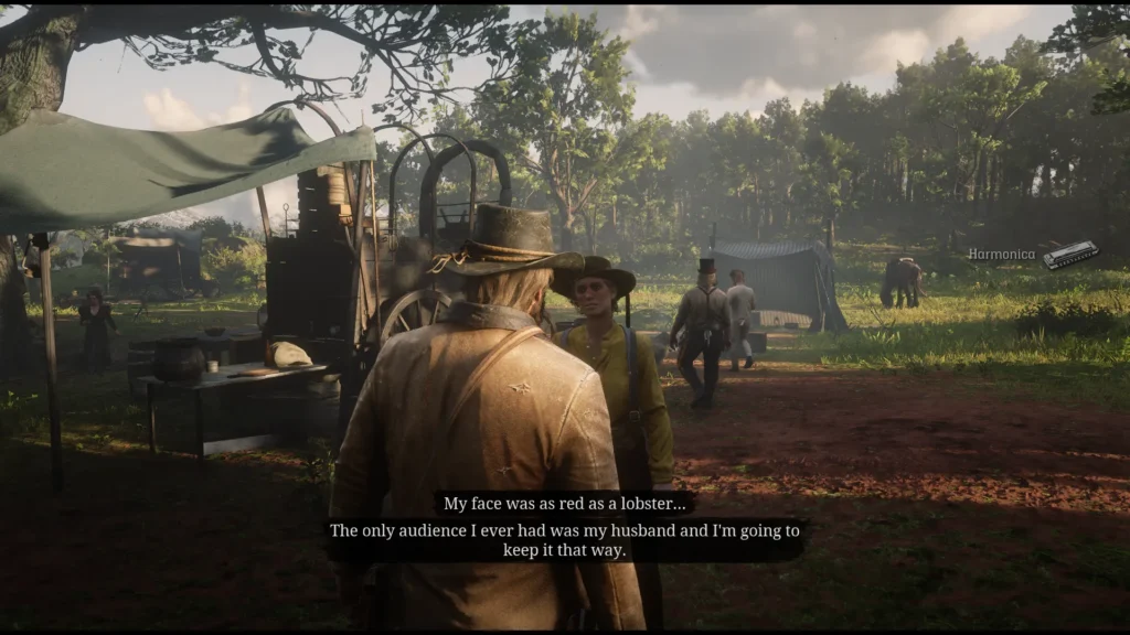 Sadie Adler talking to Arthur Morgan during Further Questions of Female Suffrage in RDR2