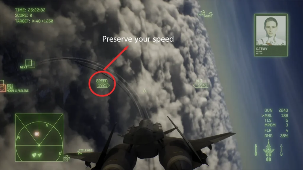 Speed in Ace combat 8