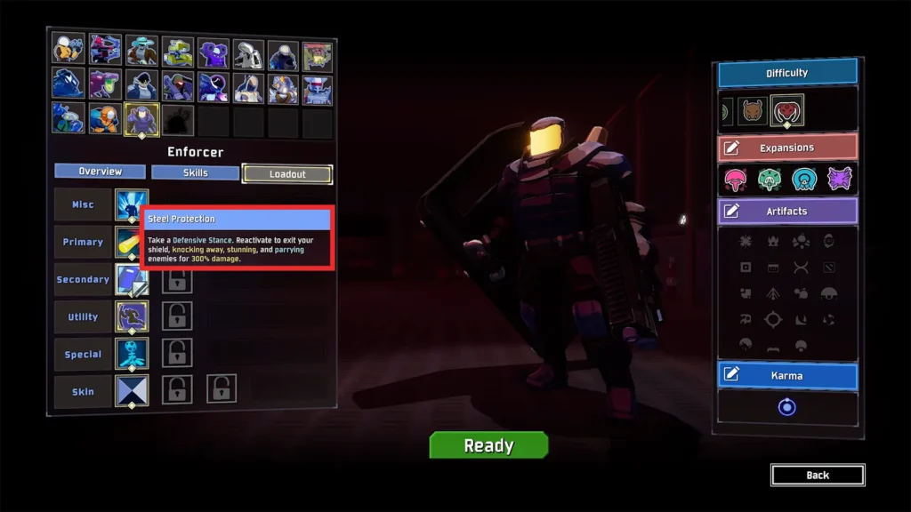 Steel Protection ability of Enforcer ROR2