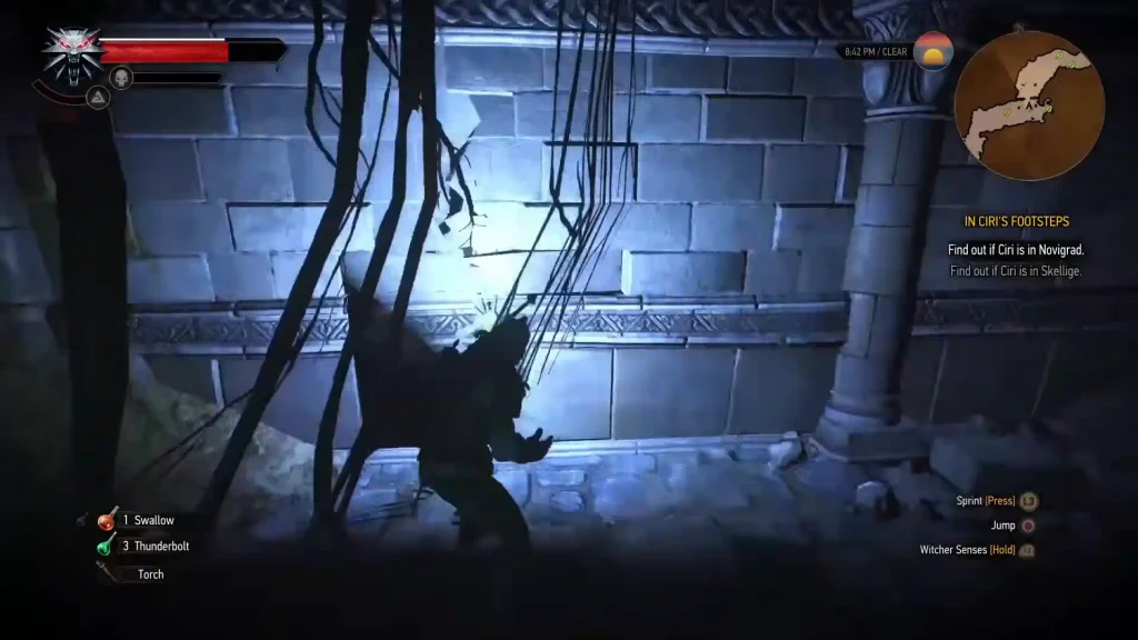 The first wall to break inside the cave