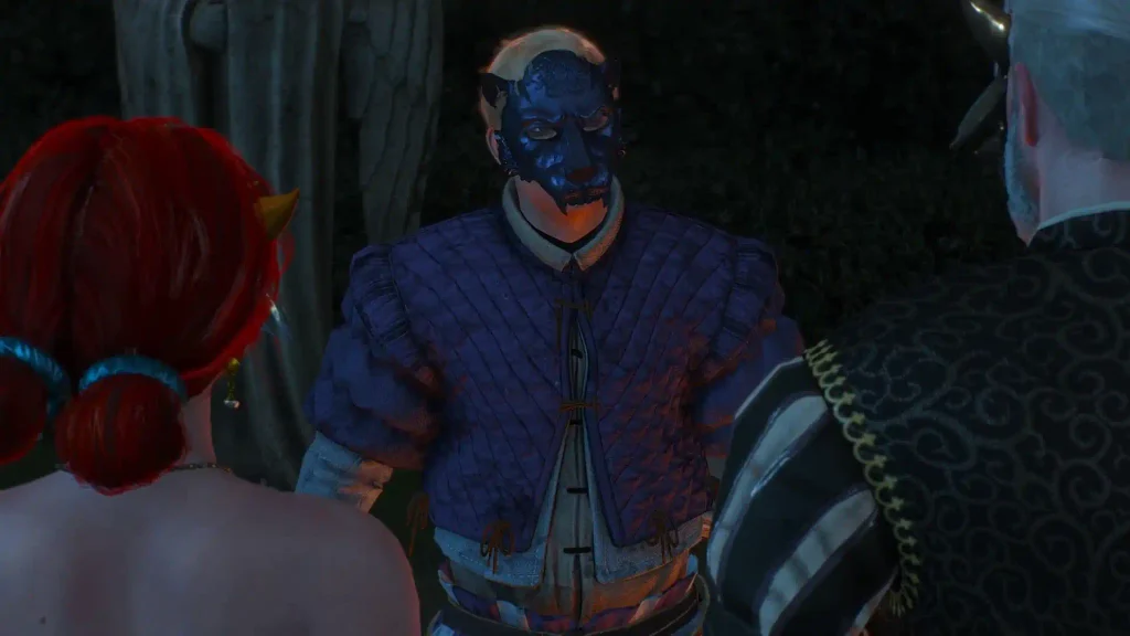 Witcher 3 Albert Vegelbud talking to Geralt and Triss