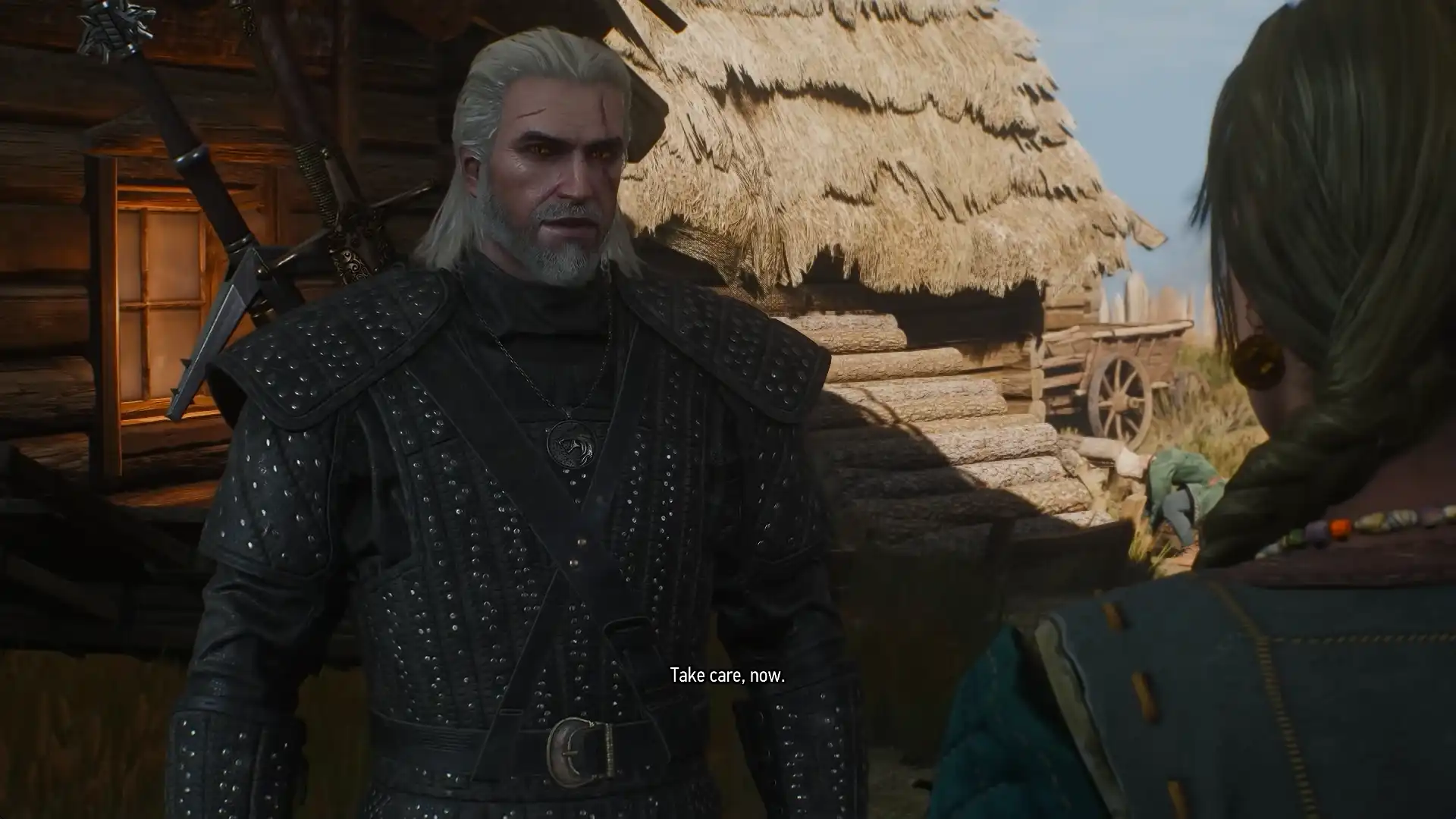 Geralt wearing the armor from the Netflix show