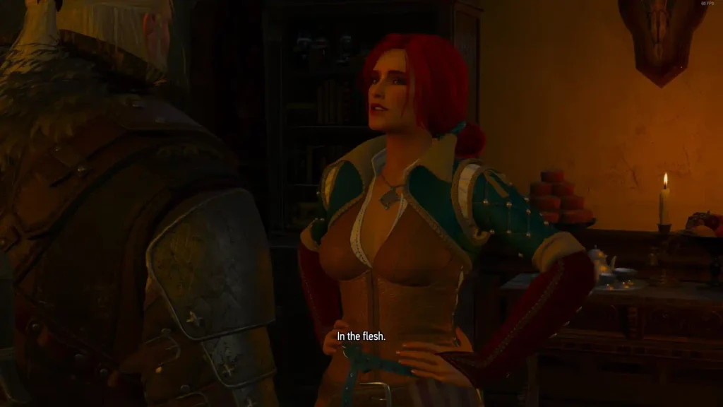 Triss visits Geralt in Toussaint