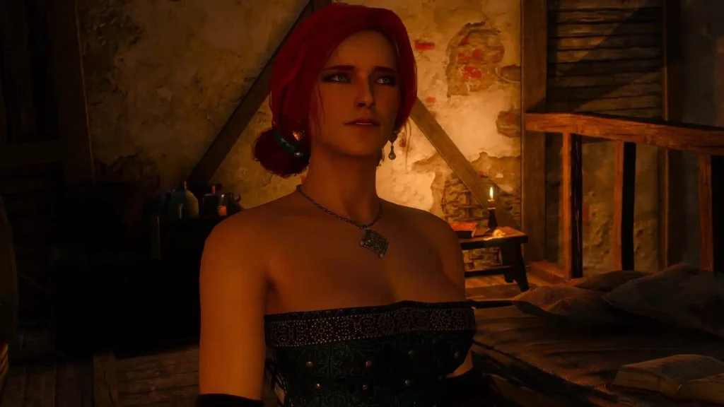 Witcher 3 Triss getting ready for the quest A Matter of Life and Death