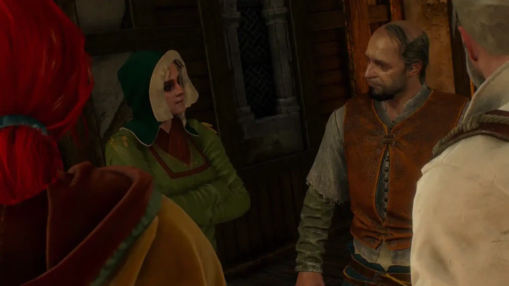 The Witcher 3 Triss landlords askng for her necklace