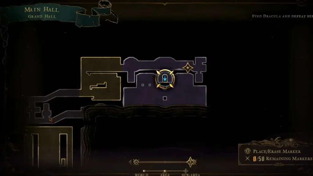 The first statue location in the Dungeon