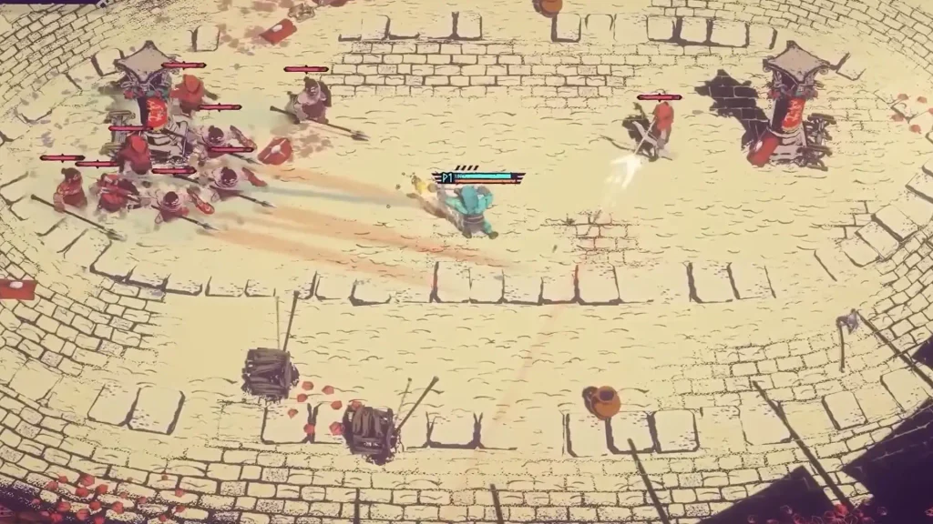 Throwing things to the enemies