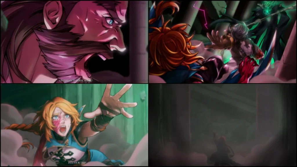 Trevor Belmont protects Rose from Death in the Catacombs of Paris in Castlevania: Belmont's Curse, leaving her believing he died.