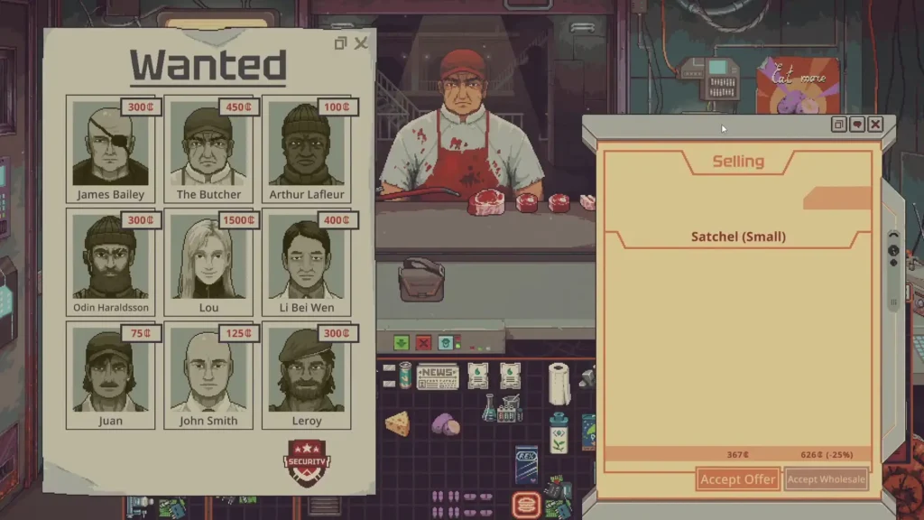 Butcher in wanted list