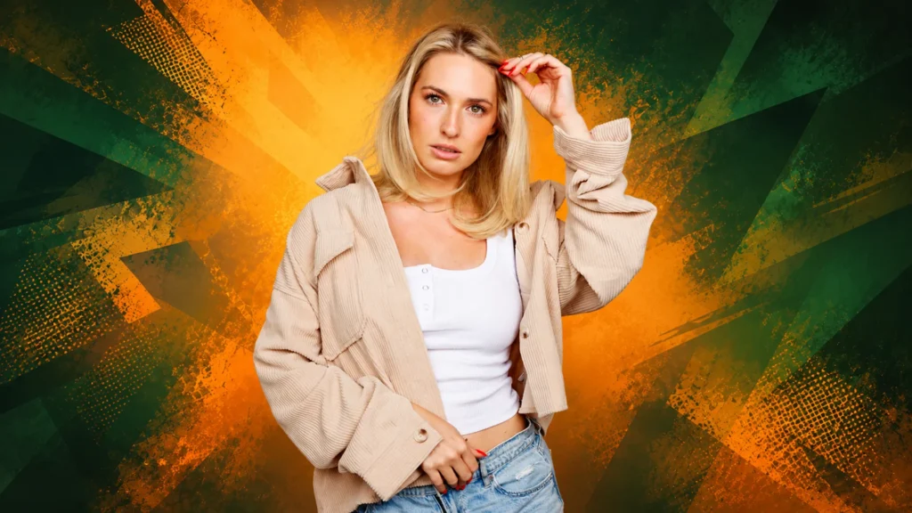 Stephanie Kerbis, the voice actor behind Vyper in Deadlock, pictured in a professional portrait. 