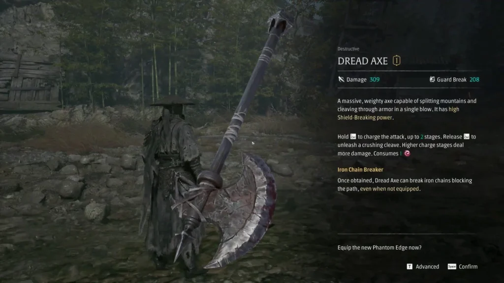 stats of Dread Axe level 1