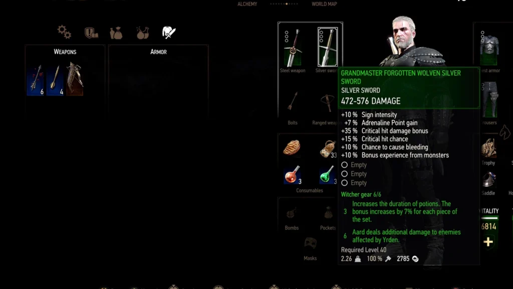 forgotten wolf silver sword