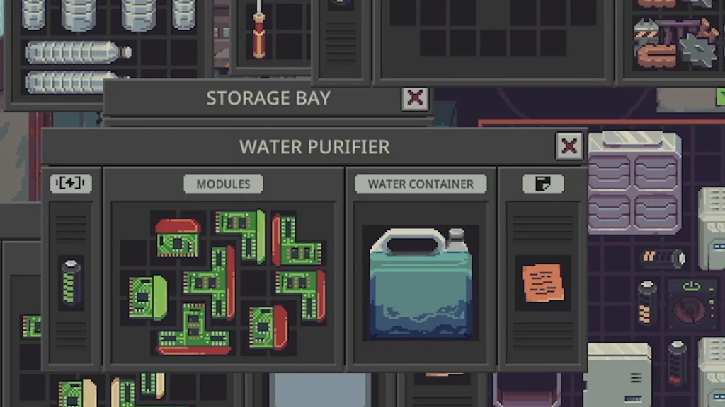 module grid of the water purifier shown