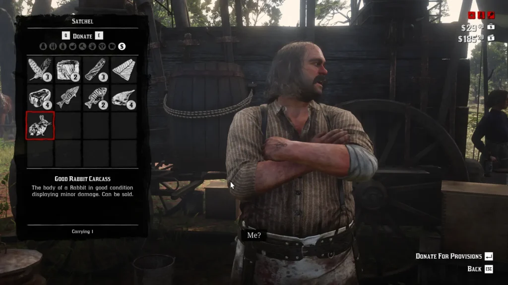 Donate the rabbit to Pearson to unlock the denim Scout Jacket.
